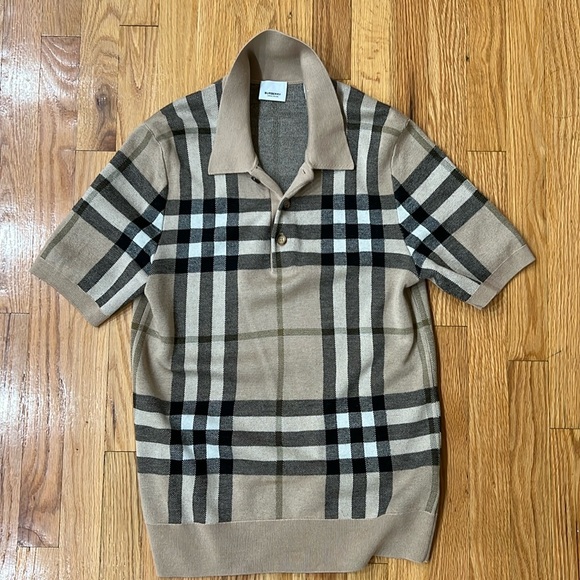 Burberry Other - Burberry Vintage Check Wool Polo Shirt